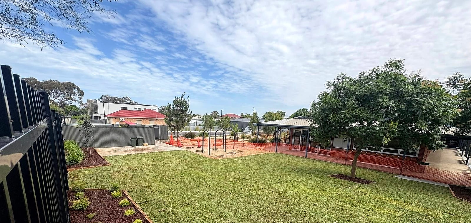 Reinstated grass reserve restored after civil works